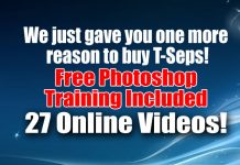 One more reason to buy T-Seps. FREE Photoshop Training.